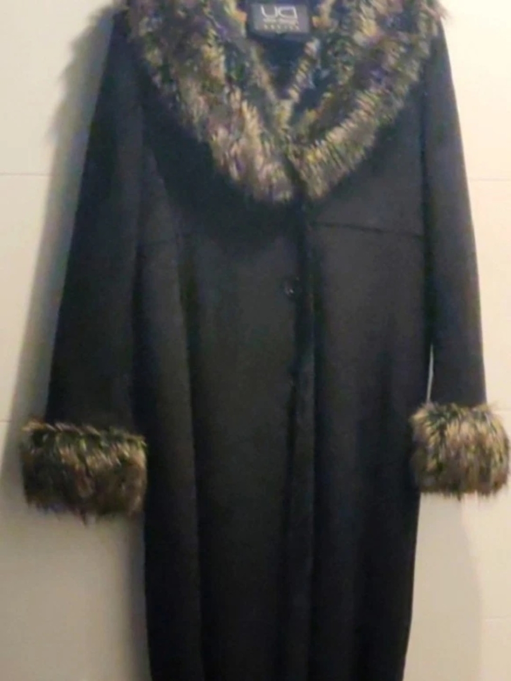 UD Utex Design Womens Petite M Black Winter Coat...